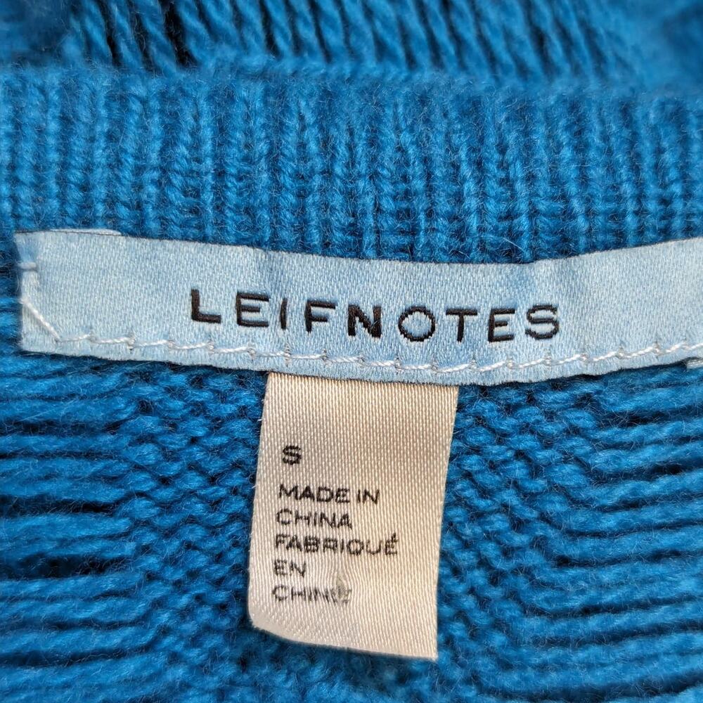 Blue Ruffled Women's Sweater - Picture 5 of 16